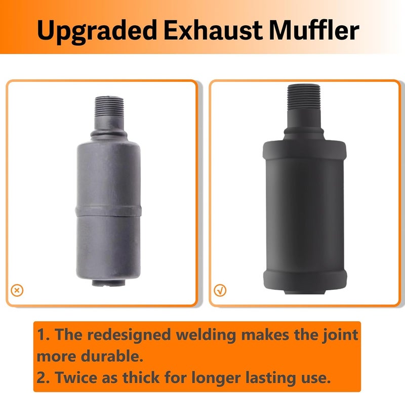 Automost Upgraded Exhaust Muffler Silencer for Predator 196cc 212cc 301cc 420cc Coleman CT200u Trail 200 BT200x CT100u CC100x Go Kart Mini Bike Massimo Baja MB200 KT196 GX160 GX200 Clone 6.5 HP Engine - Image 2